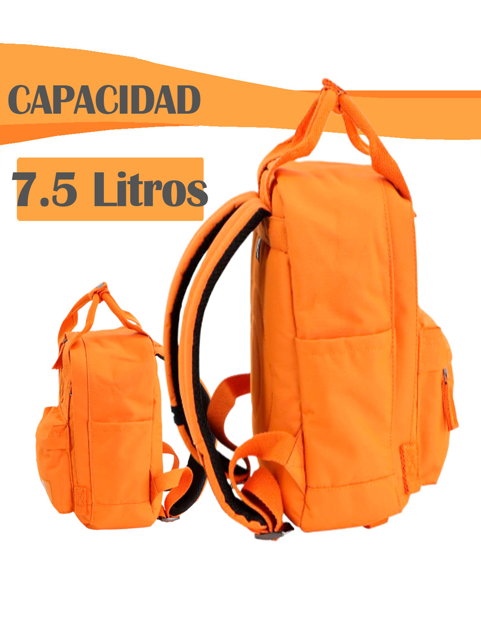 Foto 4 pulgar | Mochila Mod. Cave Discovery  Chica Color Naranja