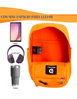 Foto 4 | Mochila Mod. Cave Discovery Chica Color Naranja