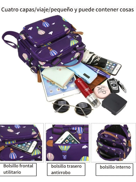 Foto 4 pulgar | Mochila Xtellar Antirrobo De Moda Para Mujer Bolso De Hombro Pequeño
