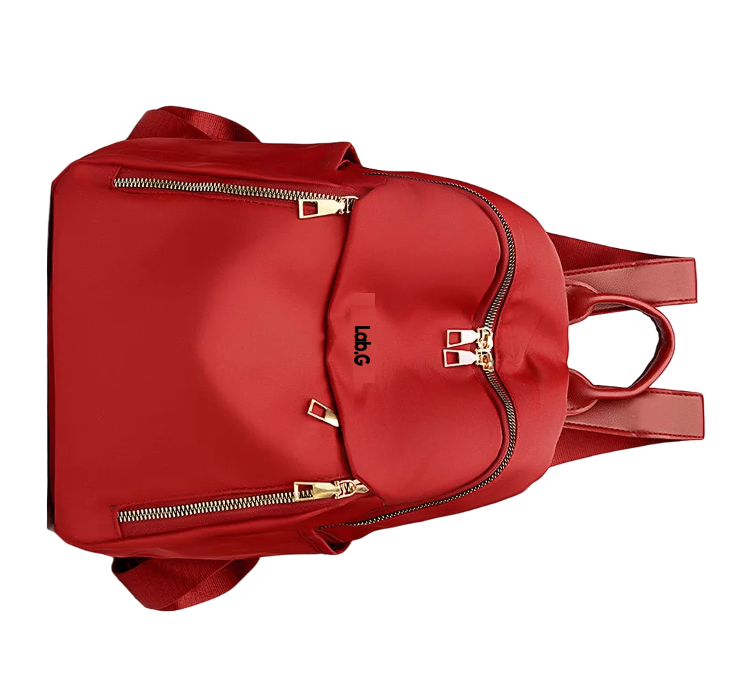 Foto 4 pulgar | Mochila Para Mujer Moda Impermeable, Rojo