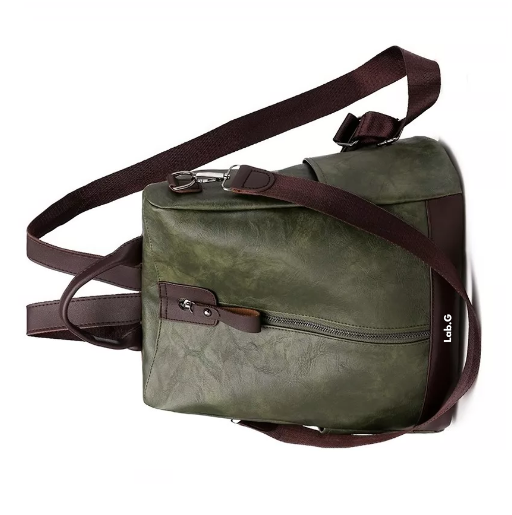 Foto 6 pulgar | Mochila De Mujer, Mochila Antirrobo Piel, Verde