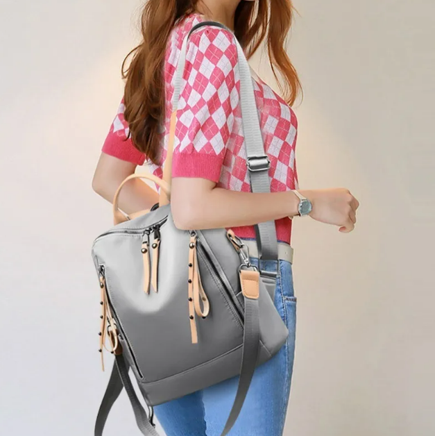 Foto 5 pulgar | Xtellar Mochila De Viaje A La Moda Para Mujer Bolsos Casuales Color De Gris
