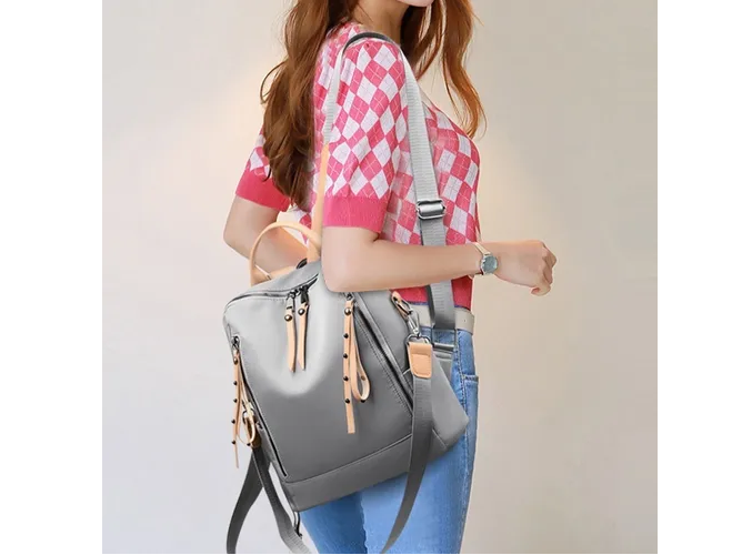 Foto 4 pulgar | Ninzi Mochila De Viaje A La Moda Para Mujer Bolsos Casuales Color De Gris