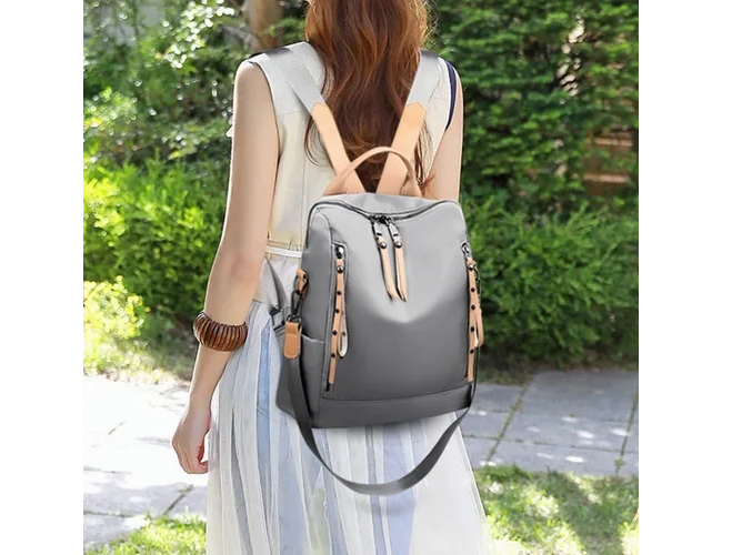 Foto 5 pulgar | Ninzi Mochila De Viaje A La Moda Para Mujer Bolsos Casuales Color De Gris