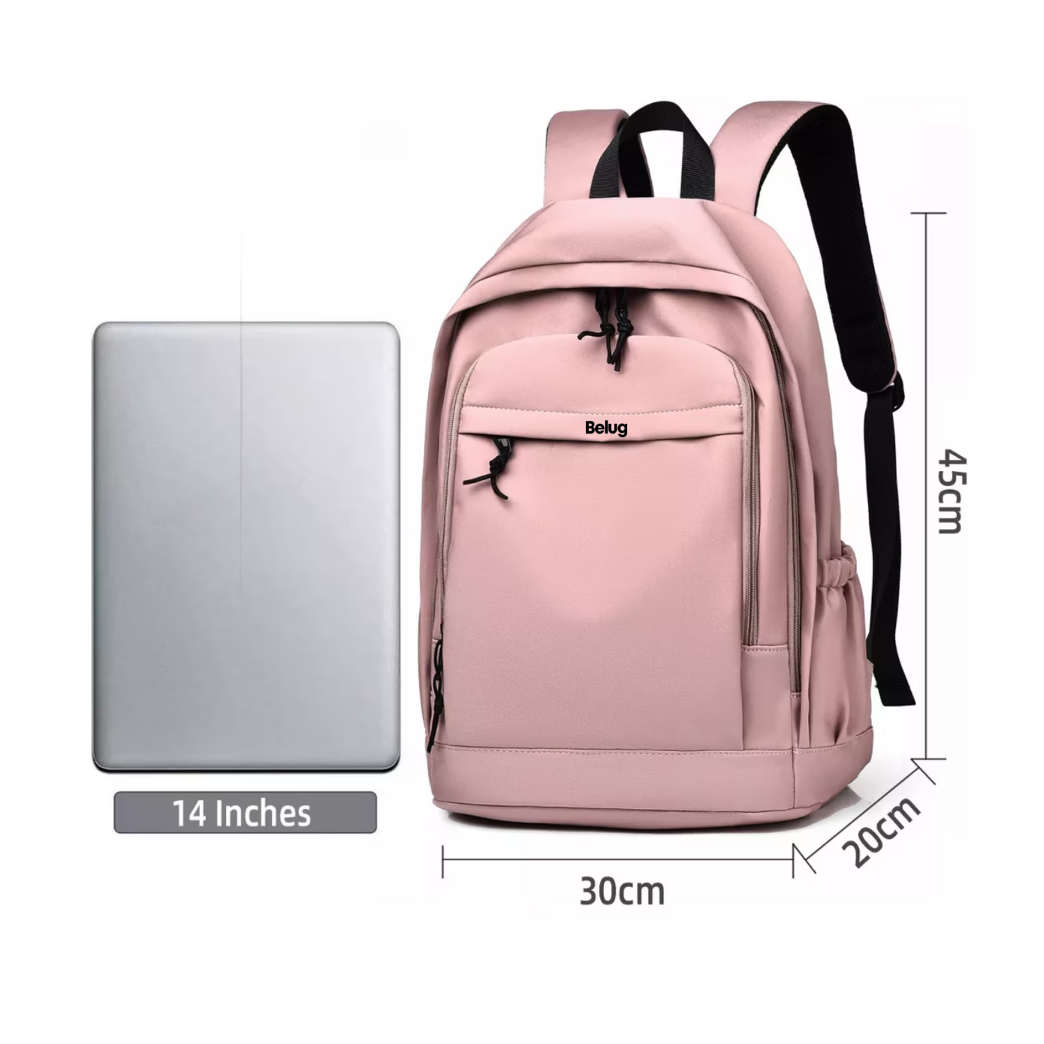 Foto 5 pulgar | Mochila Escolar Diseño Lisa 32l  Belug, Color Rosa