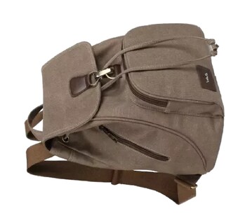 Foto 2 | Mochila Escolar Antirrobo Para Mujer Mochila De Lona Se Adapta Una Laptop De 13 Pulgadas Marrón