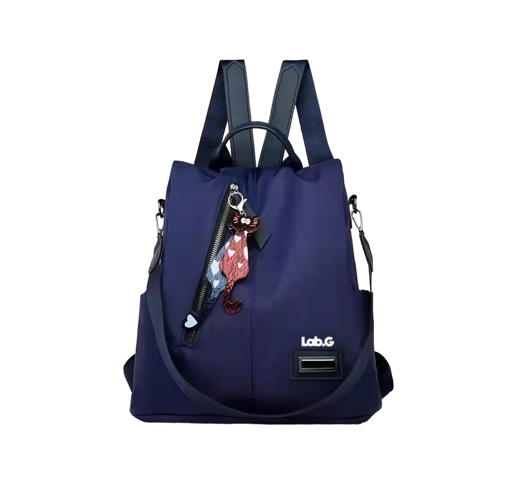 Foto 2 pulgar | Mochila Bolsa Lab.g Antirrobo Impermeable De Mujer Azul Marino