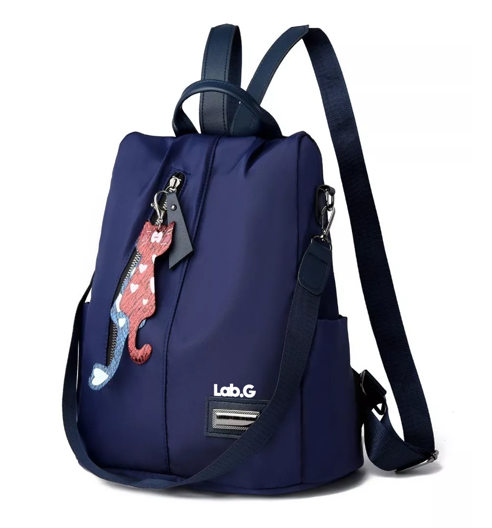 Foto 3 pulgar | Mochila Bolsa Lab.g Antirrobo Impermeable De Mujer Azul Marino