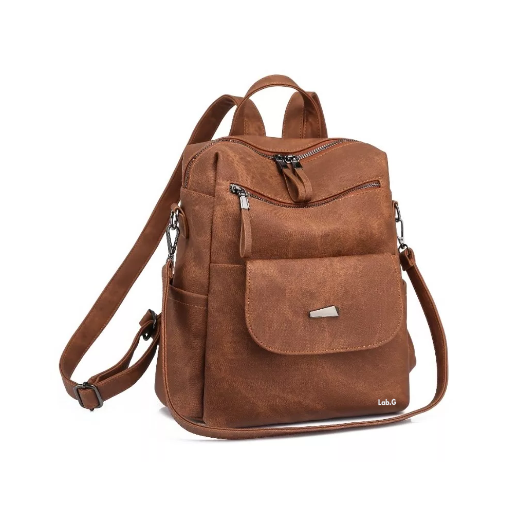 Foto 2 | Mochila Antirrobo De Mujer Moda Tendencia Hombro Casual Marrón