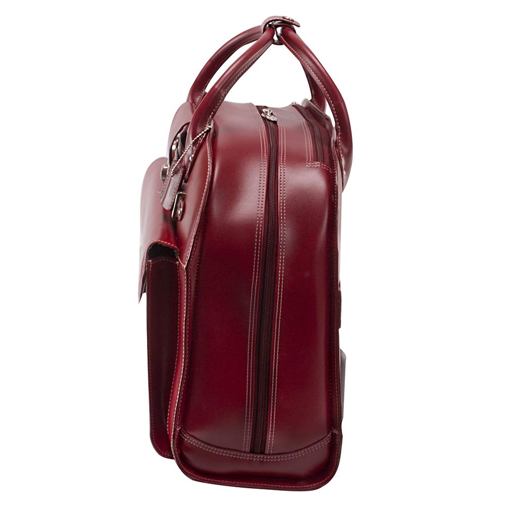 Foto 6 pulgar | Maletín Para Portátil Mcklein Edgebrook 15 En Piel Con Ruedas, Color Rojo - Venta Internacional.