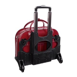 Foto 6 | Maletín Mcklein Roseville 15 De Piel Con Ruedas Rojo - Venta Internacional.