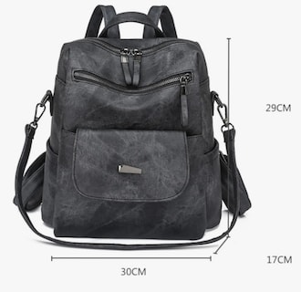 Foto 3 | Mochila Urbana Antirrobo Para Mujer Con Diseño Lisa Capacidad 11l