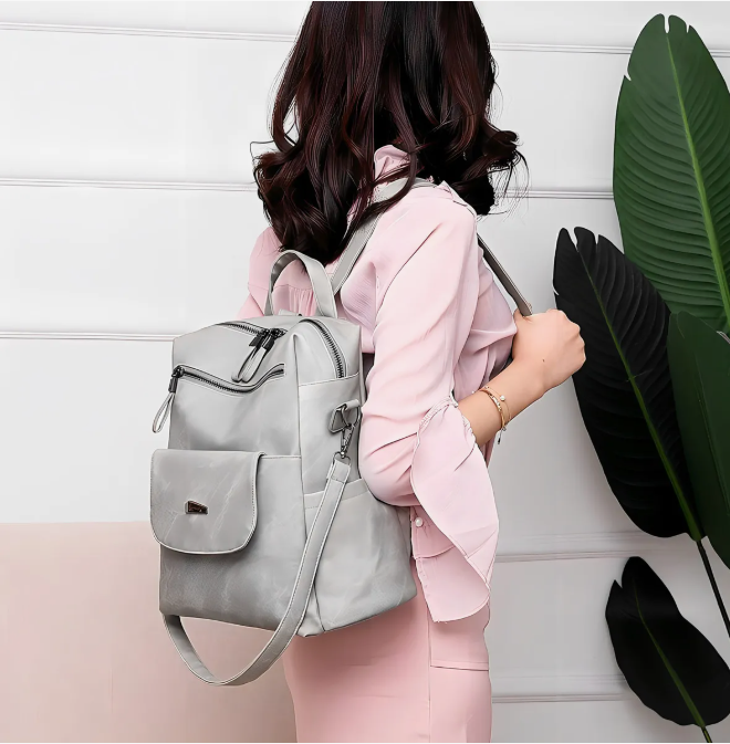 Foto 3 pulgar | Mochila Urbana Antirrobo Para Mujer Con Diseño Lisa Capacidad 11l