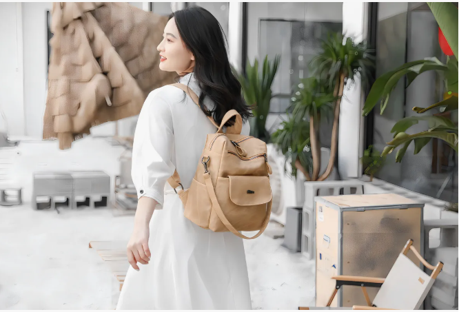 Foto 4 pulgar | Mochila Urbana Antirrobo Para Mujer Con Diseño Lisa Capacidad 11l