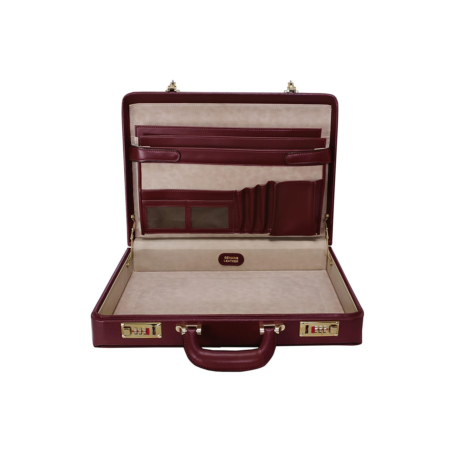 Foto 4 pulgar | Maletín Attaché Mcklein Daley Leather 3.5 Borgoña - Venta Internacional