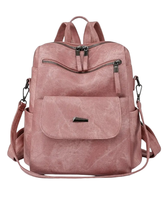 Mochila Urbana Antirrobo Para Mujer Con Diseño Lisa Capacidad 11l
