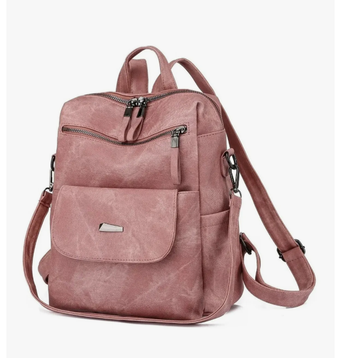 Foto 2 | Mochila Urbana Antirrobo Para Mujer Con Diseño Lisa Capacidad 11l