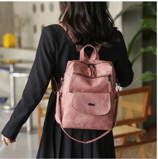 Foto 3 | Mochila Urbana Antirrobo Para Mujer Con Diseño Lisa Capacidad 11l