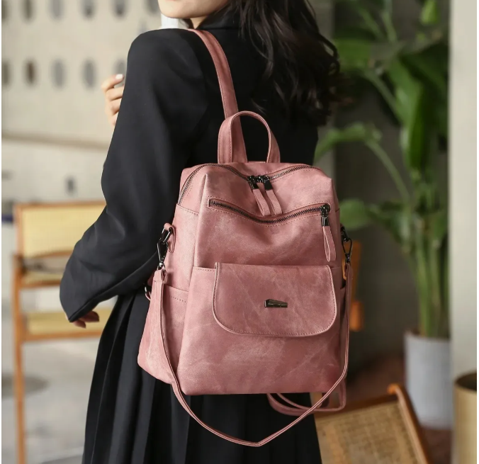 Foto 5 pulgar | Mochila Urbana Antirrobo Para Mujer Con Diseño Lisa Capacidad 11l