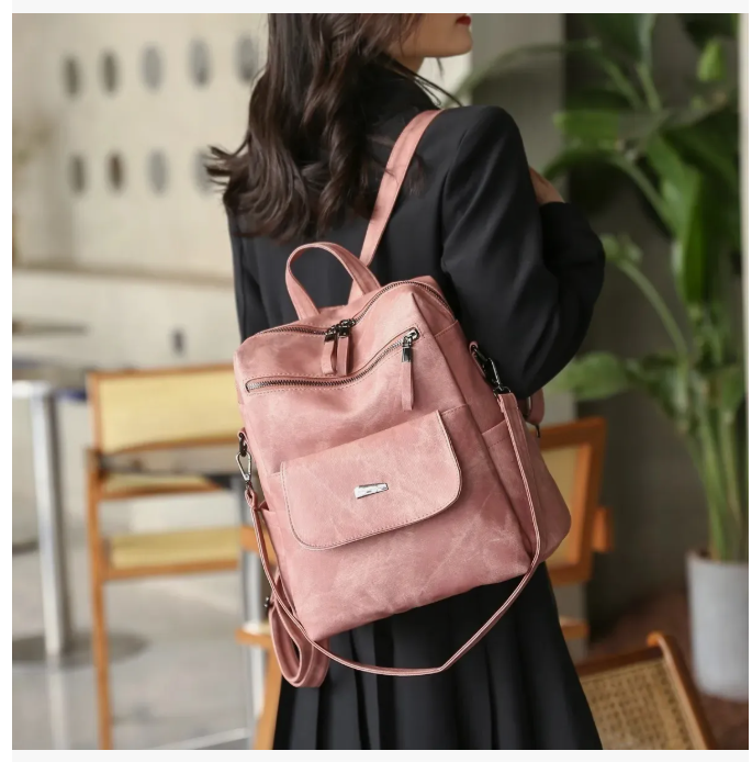 Foto 6 pulgar | Mochila Urbana Antirrobo Para Mujer Con Diseño Lisa Capacidad 11l