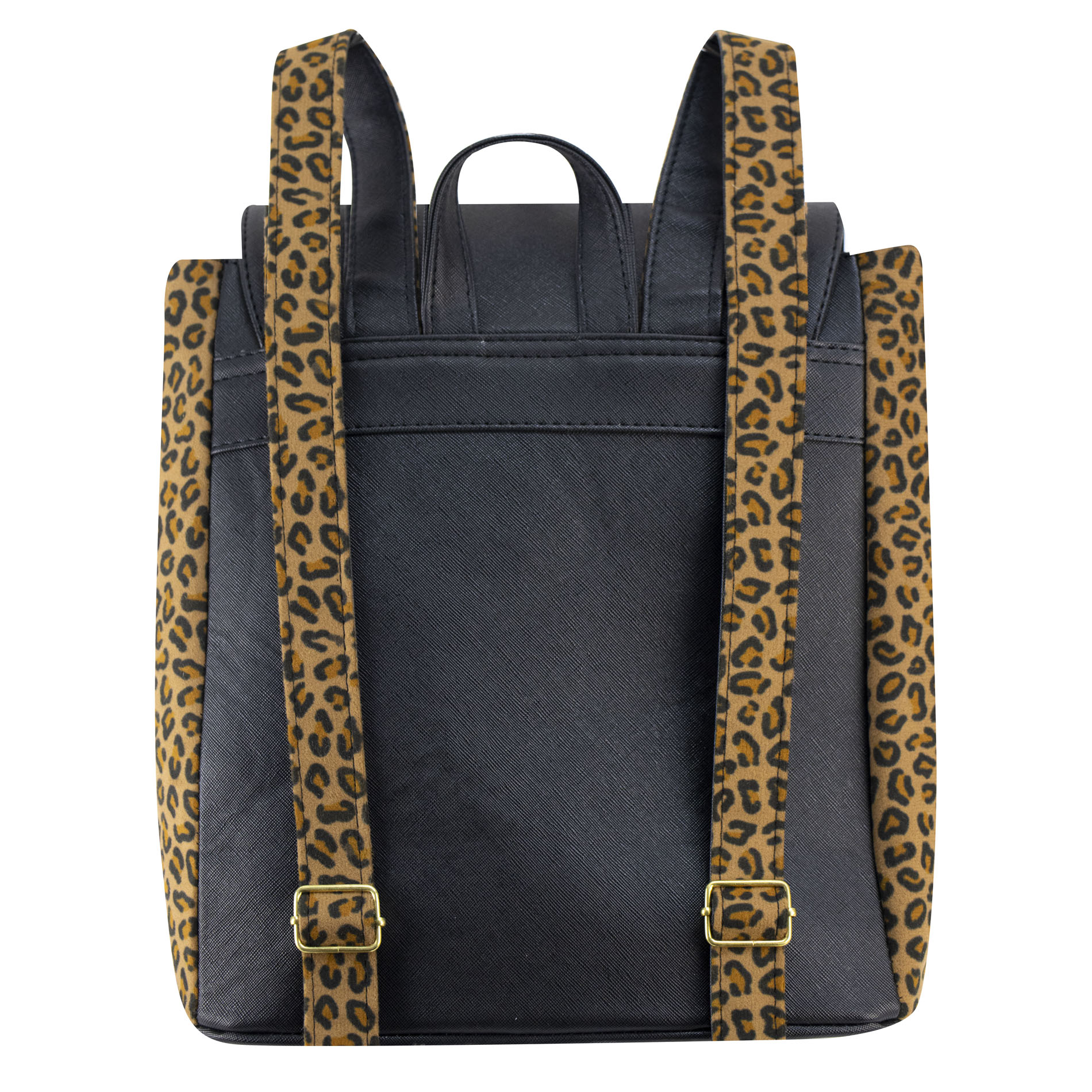 Foto 4 pulgar | Mochila Para Dama Negro Leopardo Felino Sintetico Africa Nueva Imagen