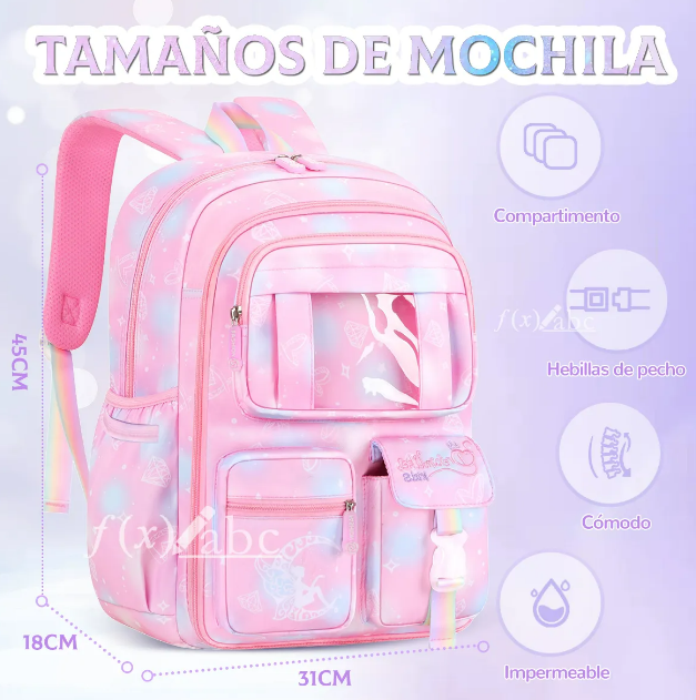 Foto 3 pulgar | Xtellar Mochila Escolar Viaje Para Niñas De Primaria Secundaria, Mochila Backpack Espaciosa