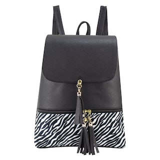 Foto 1 | Mochila Para Dama Negro Cebra Sintetico Cony Nueva Imagen
