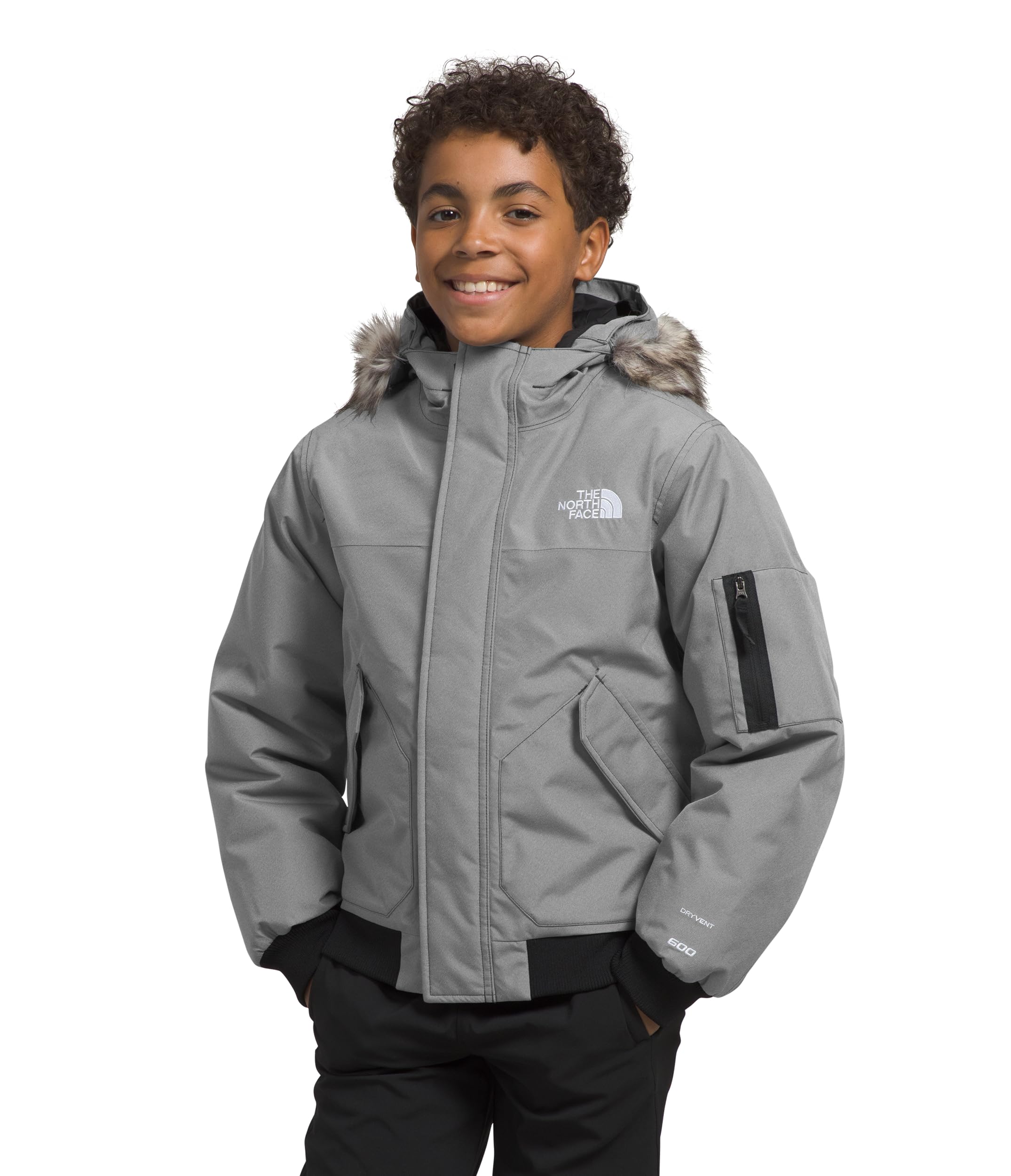 Foto 1 | Chaqueta The North Face Gotham Tnf Para Niños, Color Gris Jaspeado, Tamaño Mediano - Venta Internacional.