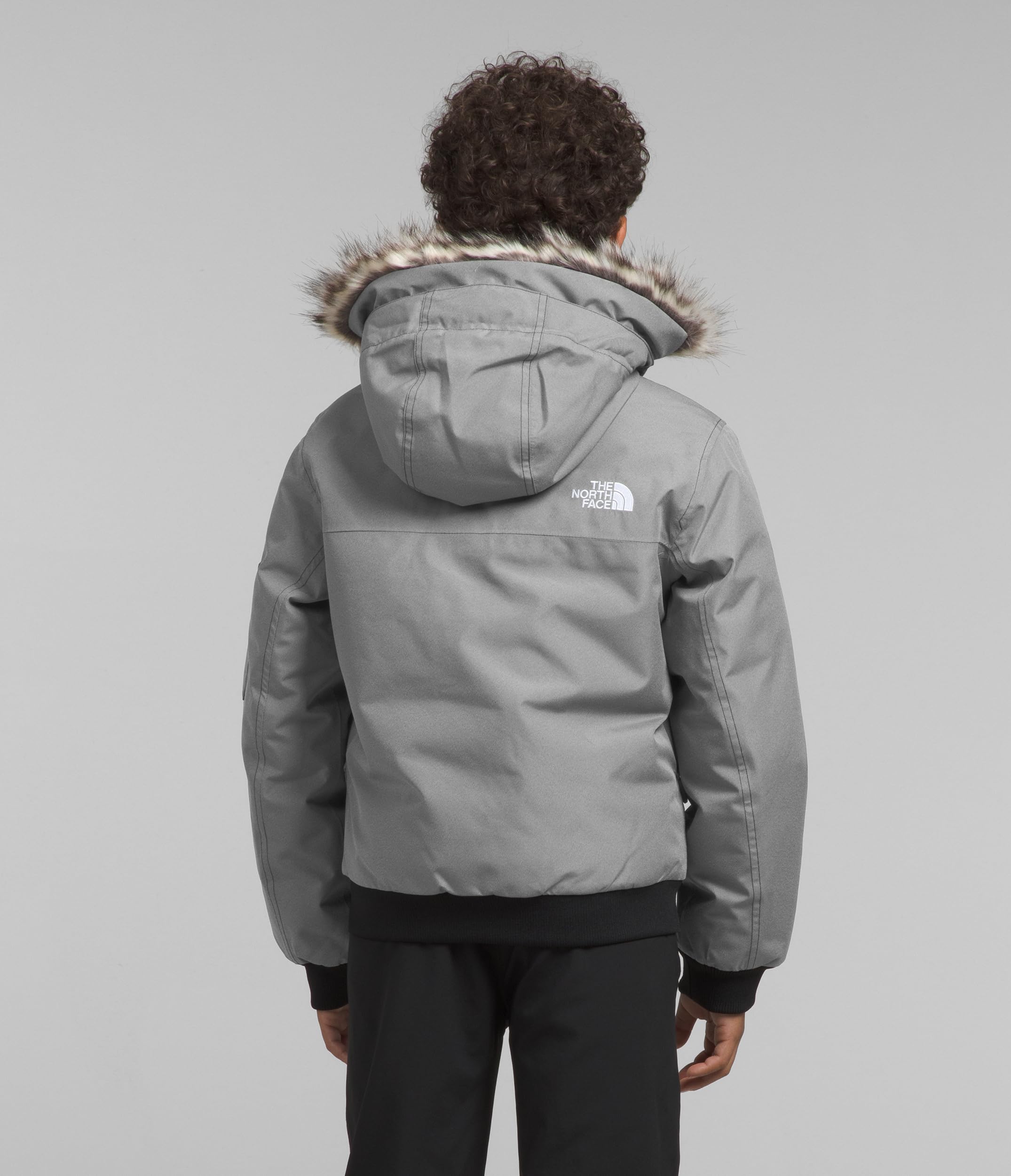 Foto 3 | Chaqueta The North Face Gotham Tnf Para Niños, Color Gris Jaspeado, Tamaño Mediano - Venta Internacional.