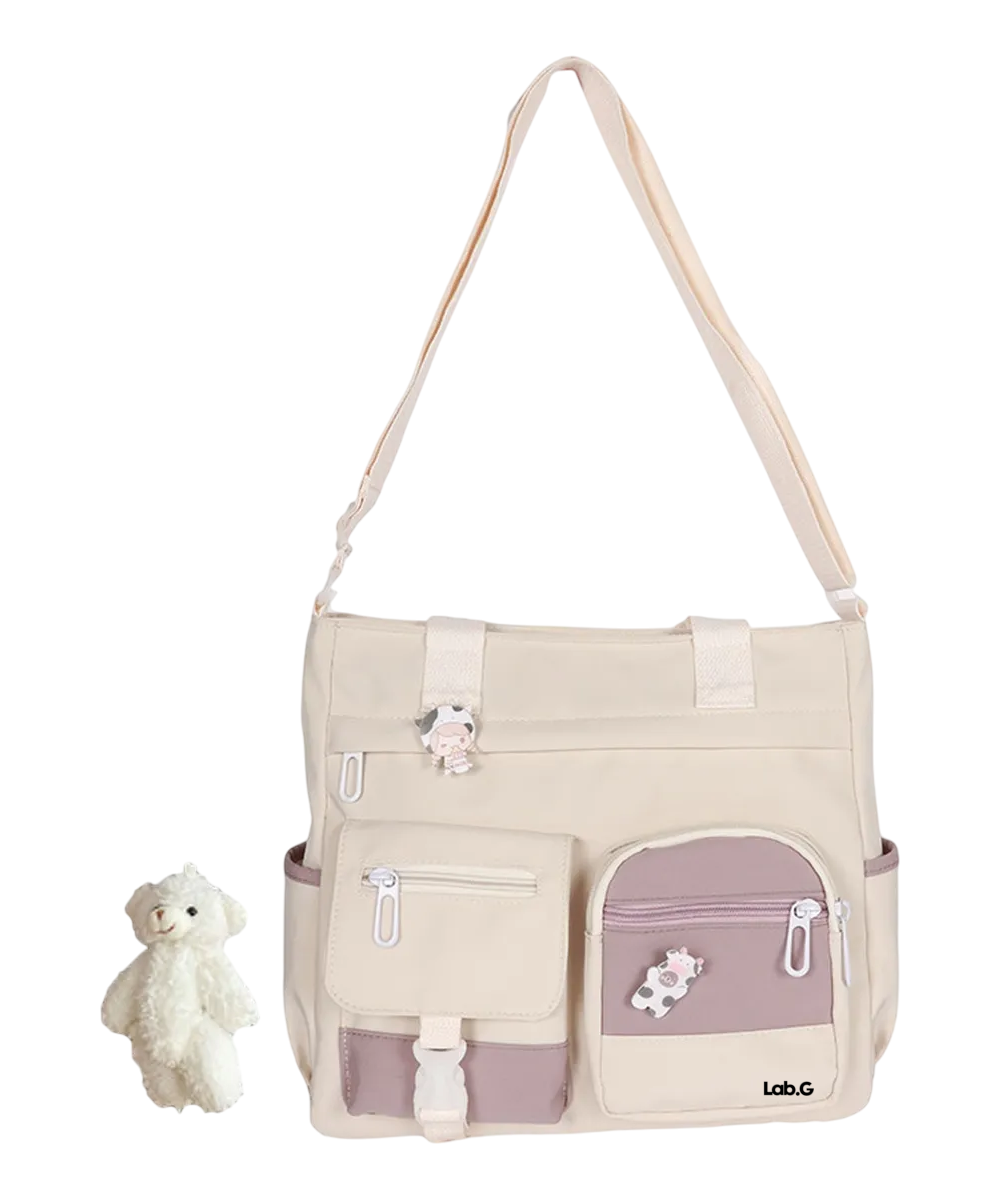 Foto 1 | Bolso Lab.g Multifuncional De Lona De Gran Capacidad Blanco
