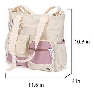Foto 4 | Bolso Lab.g Multifuncional De Lona De Gran Capacidad Blanco