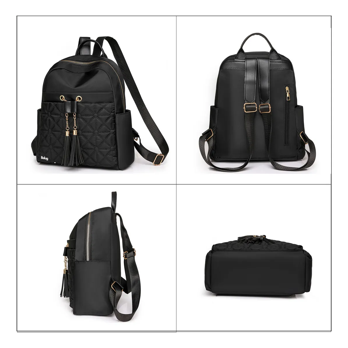 Foto 3 pulgar | Mochila Para Mujer, Belug Bolso Antirrobo Impermeable Negro