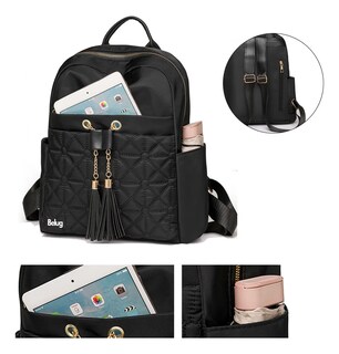 Foto 4 | Mochila Para Mujer, Belug Bolso Antirrobo Impermeable Negro