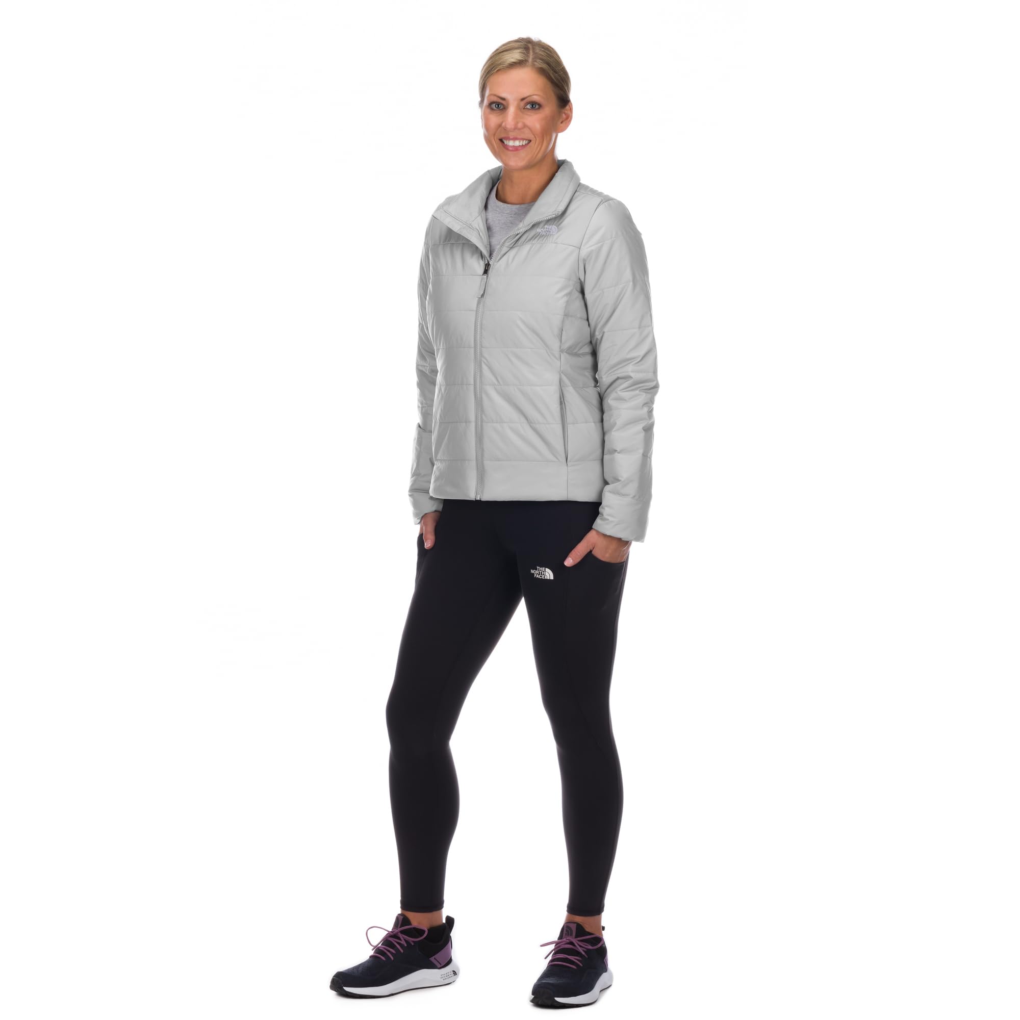 Foto 3 pulgar | Chaqueta The North Face Flare Para Mujer, Xxl, Color Gris Estaño - Venta Internacional.