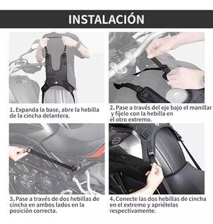 Foto 4 | Chaleco Belug Tanque De Motocicleta Con Varios Accesorios Negro
