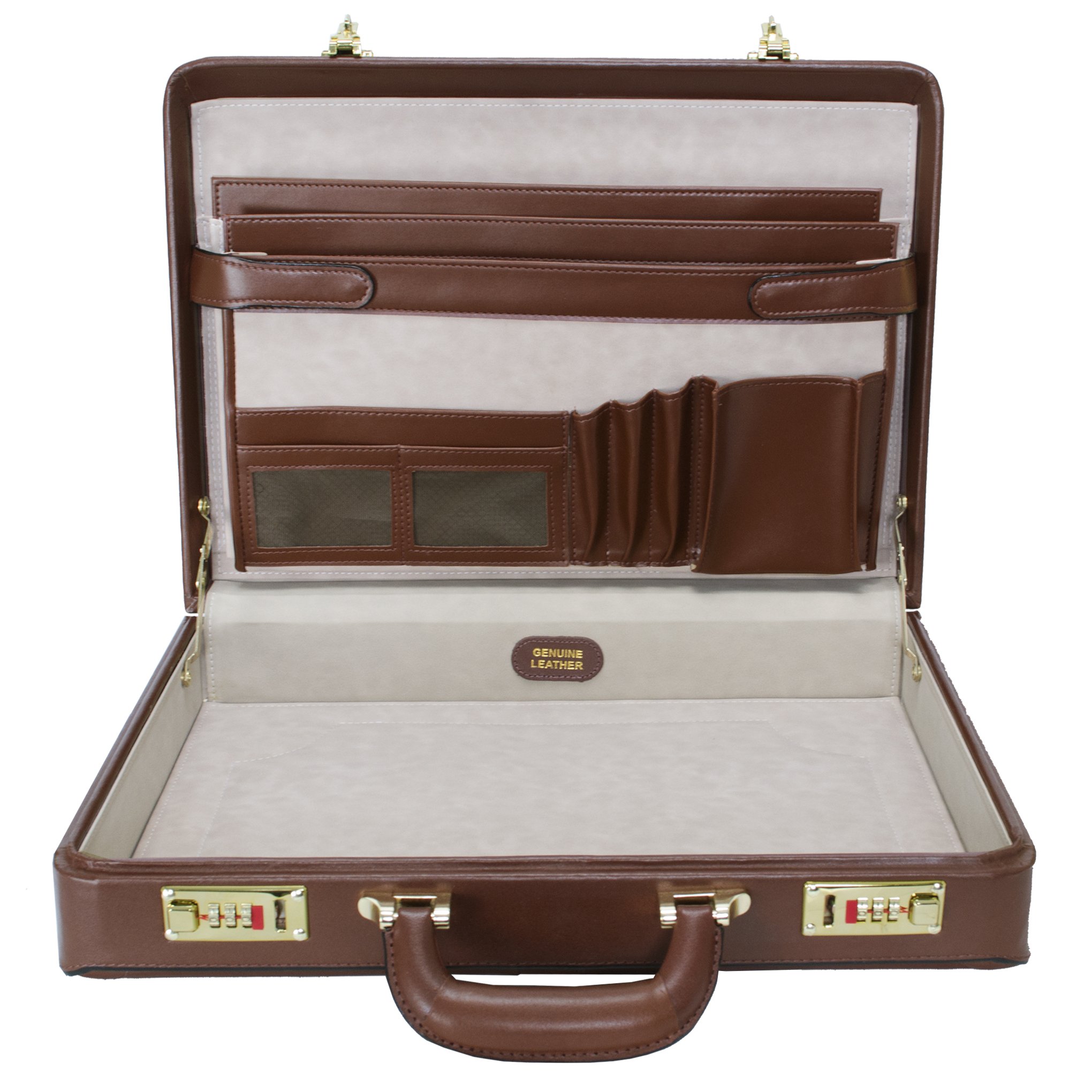Foto 2 | Maletín Attaché Mcklein Daley Leather 3.5 Marrón - Venta Internacional.