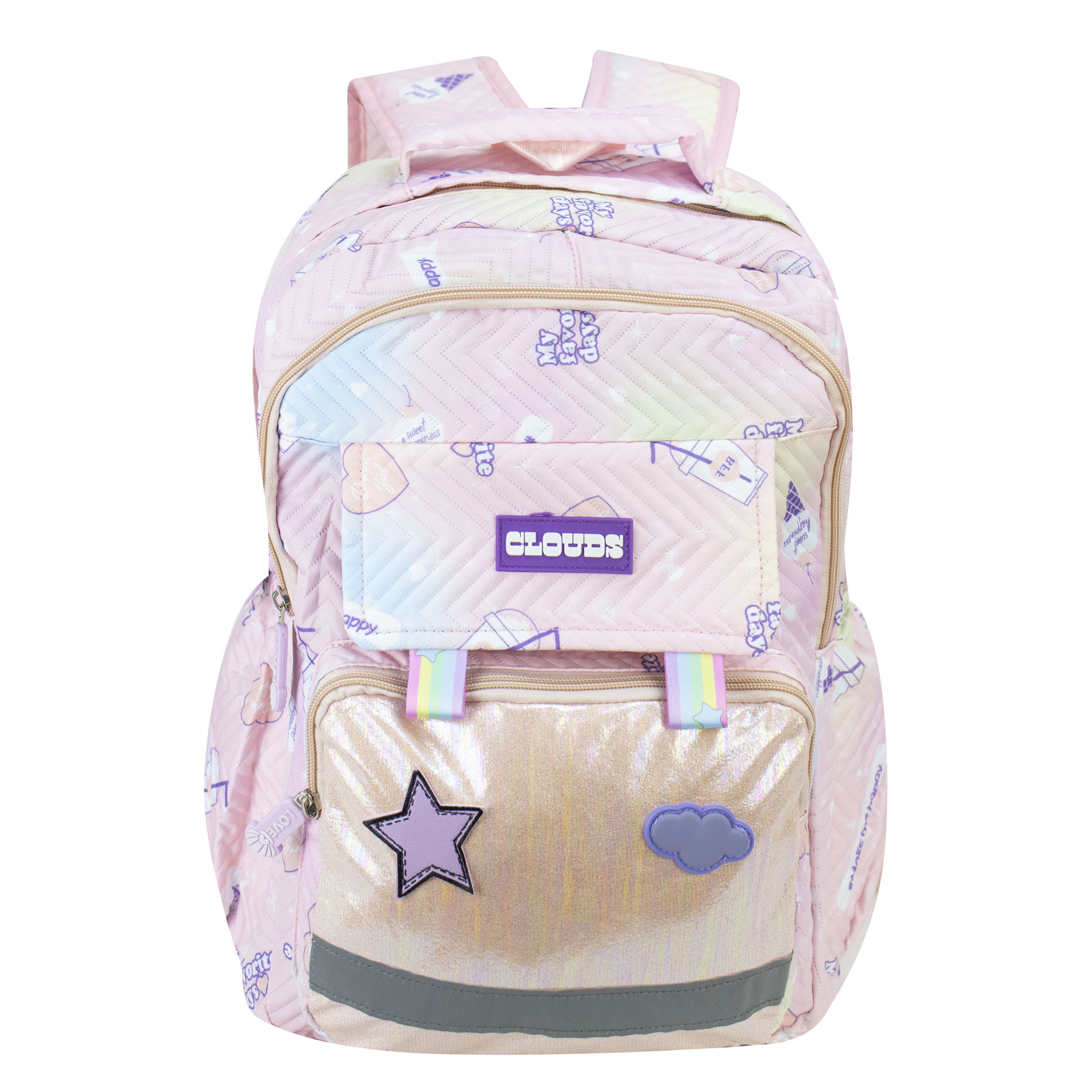 Mochila Unisex Rosa  Algodón Arcoiris Sintetico Meilin Nueva Imagen