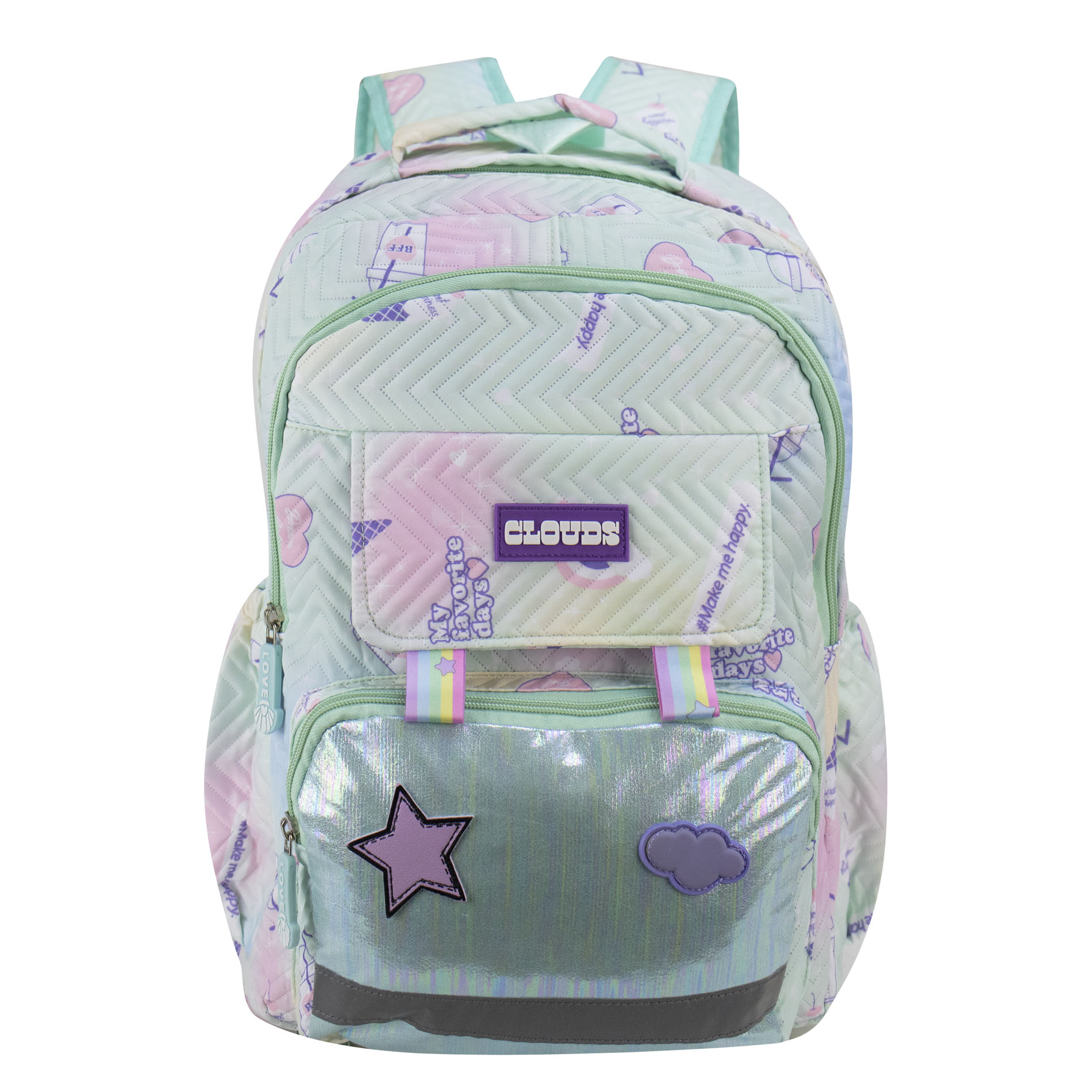 Foto 2 pulgar | Mochila Unisex Verde  Algodón Arcoiris Sintetico Meilin Nueva Imagen