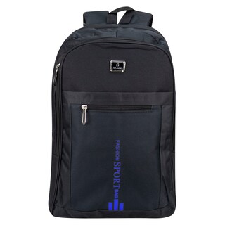 Foto 1 | Mochila Unisex Negro Poliester Azul Sintetico Ginza Nueva Imagen