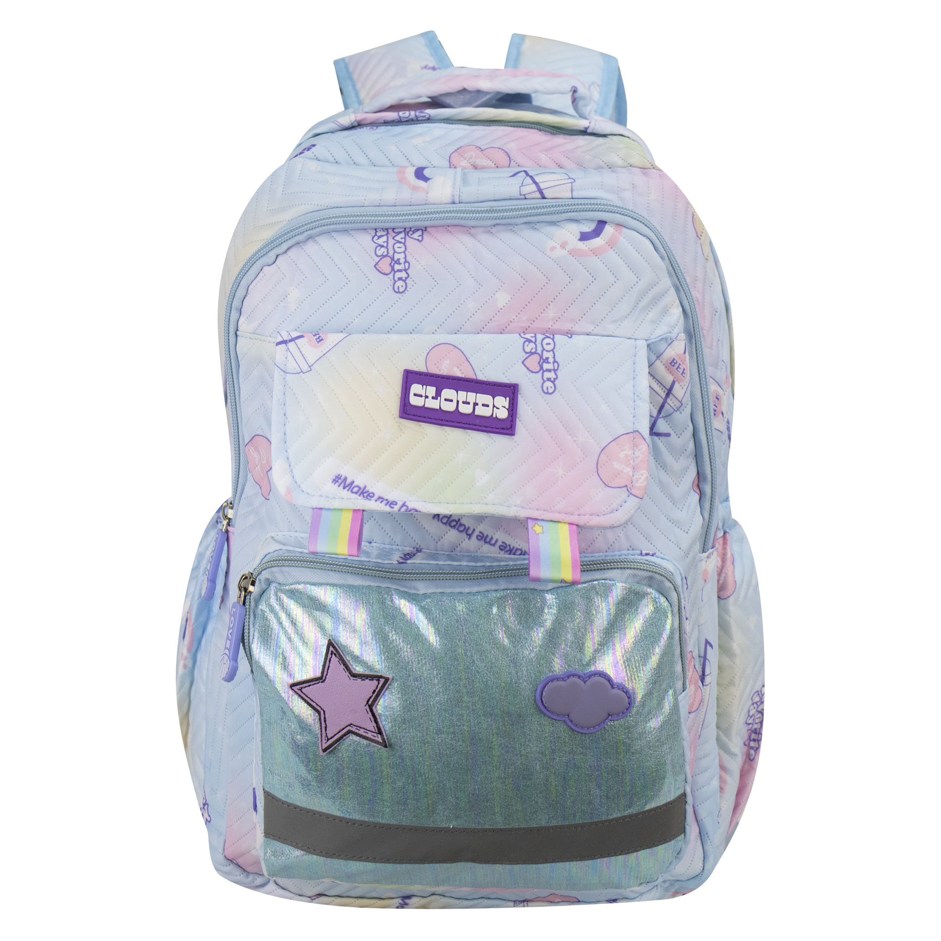 Foto 2 pulgar | Mochila Unisex Azul Cielo  Algodón Arcoiris Sintetico Meilin Nueva Imagen
