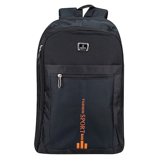 Foto 1 | Mochila Unisex Negro Poliester Naranja Sintetico Ginza Nueva Imagen