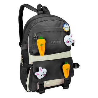 Foto 2 | Mochila Unisex Negro Poliester Sintetico Mochila Coreana Nueva Imagen