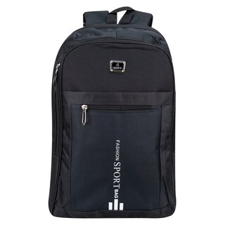 Foto 1 | Mochila Unisex Negro Poliester Blanco Sintetico Ginza Nueva Imagen