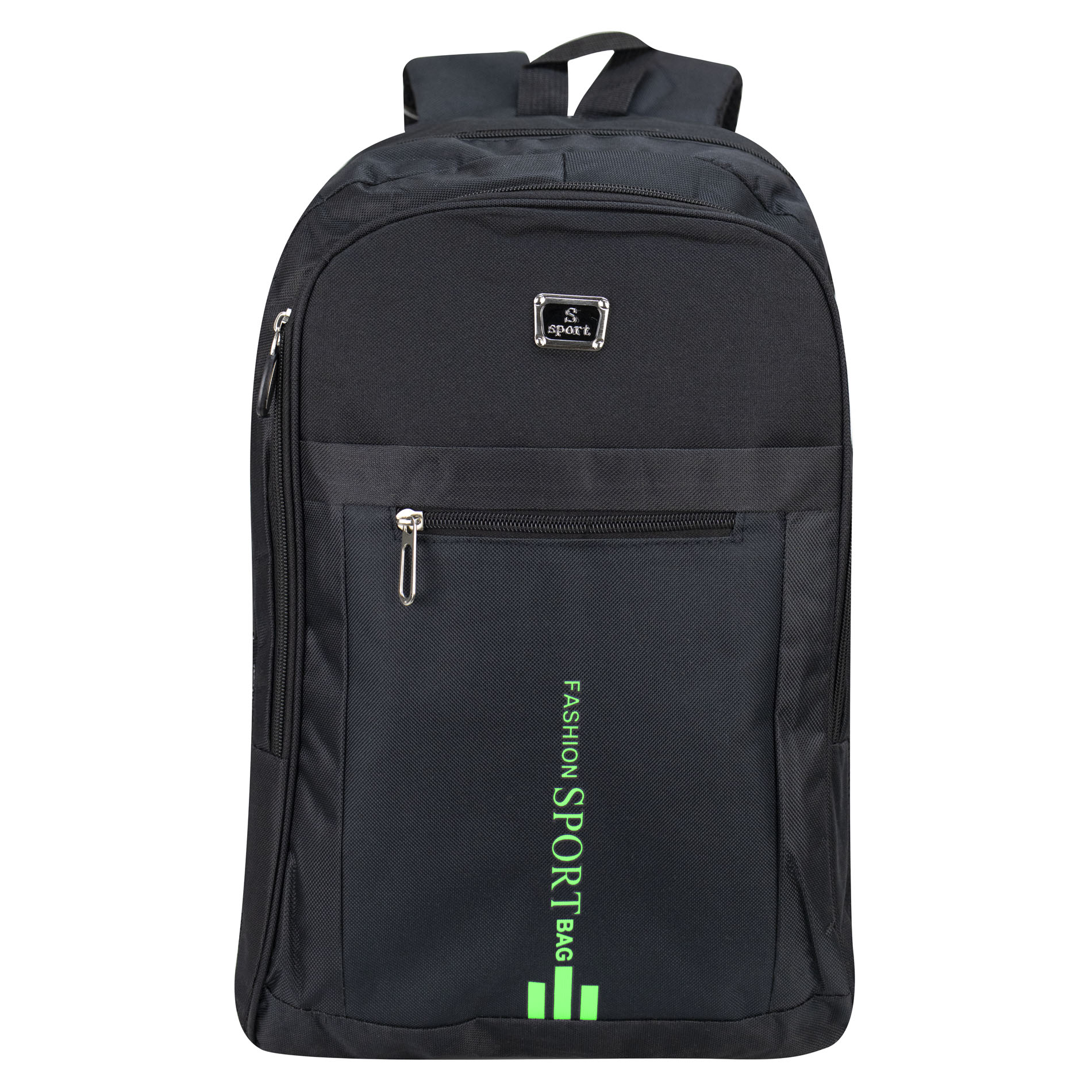 Mochila Unisex Negro Poliester Verde Sintetico Ginza Nueva Imagen