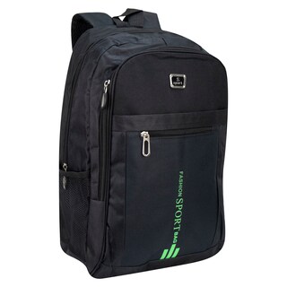 Foto 2 | Mochila Unisex Negro Poliester Verde Sintetico Ginza Nueva Imagen