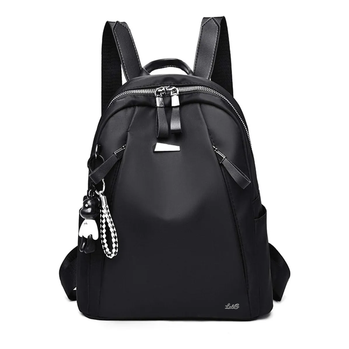 Mochila De Viaje Impermeable Para Mujer Con Colgante Lab.g Negro