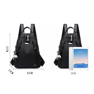 Foto 4 | Mochila De Viaje Impermeable Para Mujer Con Colgante Lab.g Negro