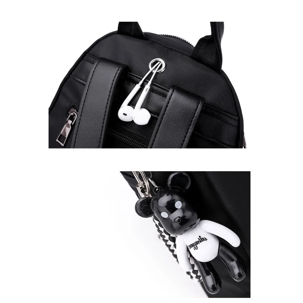 Foto 6 pulgar | Mochila De Viaje Impermeable Para Mujer Con Colgante Lab.g Negro