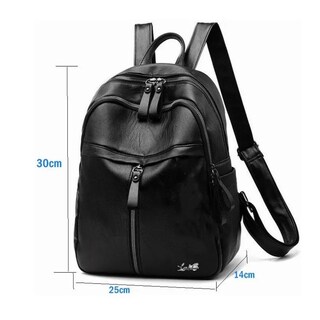Foto 3 | Mochila Mujer Moda Mochila De Viaje De Cuero Para Mujer Lab.g Negro