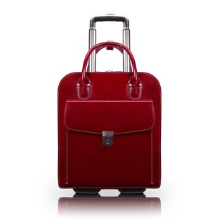 Foto 1 | Maletín Mcklein Uptown 15 De Piel Vertical Con Ruedas Rojo - Venta Internacional.